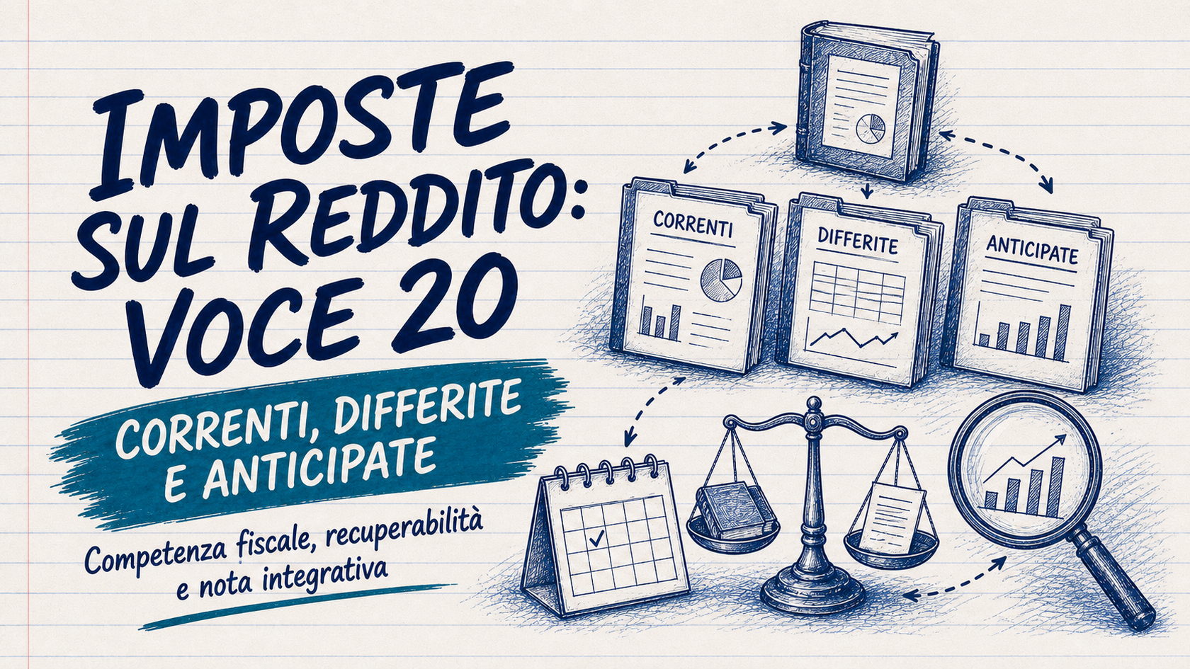 Imposte sul reddito dell’esercizio (voce 20): correnti e differite