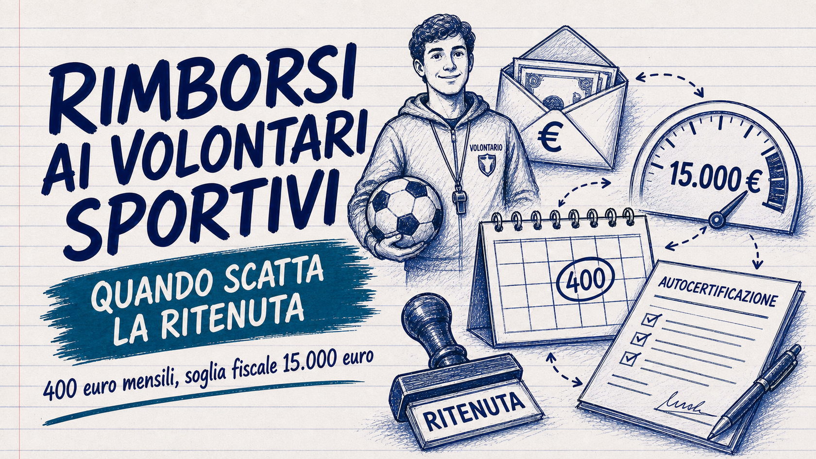 Rimborsi forfetari volontari sportivi: quando scatta la ritenuta